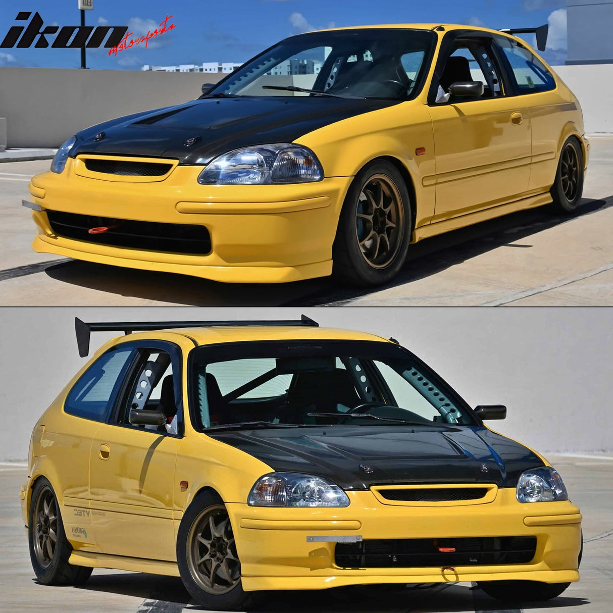 1996-1998 Honda Civic OEM SIR2 JDM Sir Style PU Front Bumper Lip