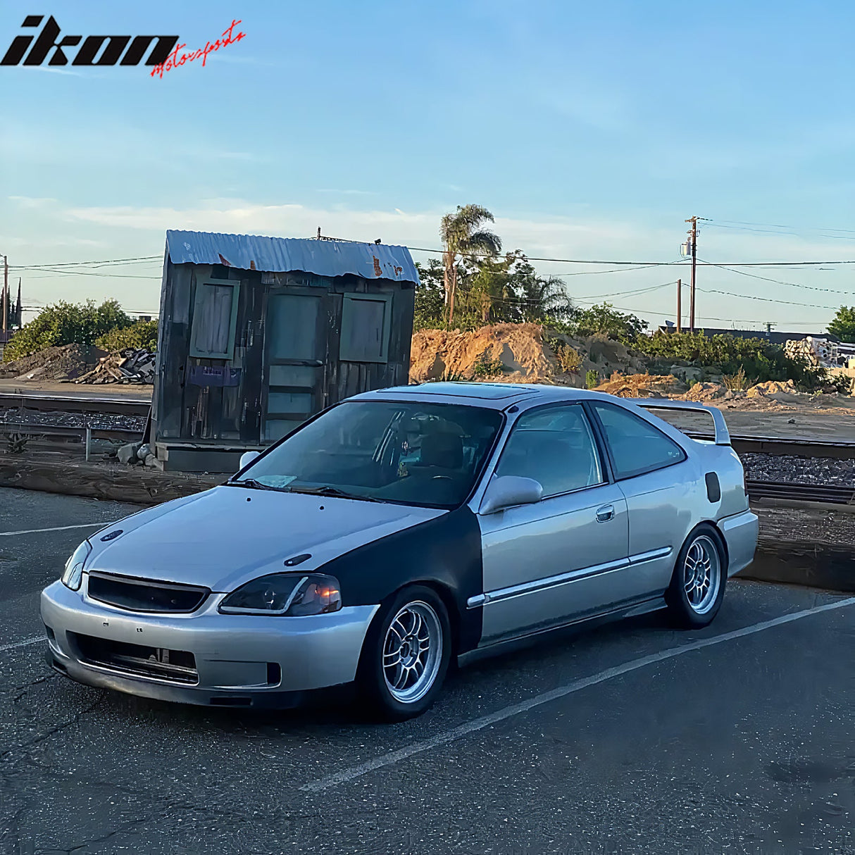1999-2000 Honda Civic Front Bumper Lip Lower Spoiler PU Backyard Style