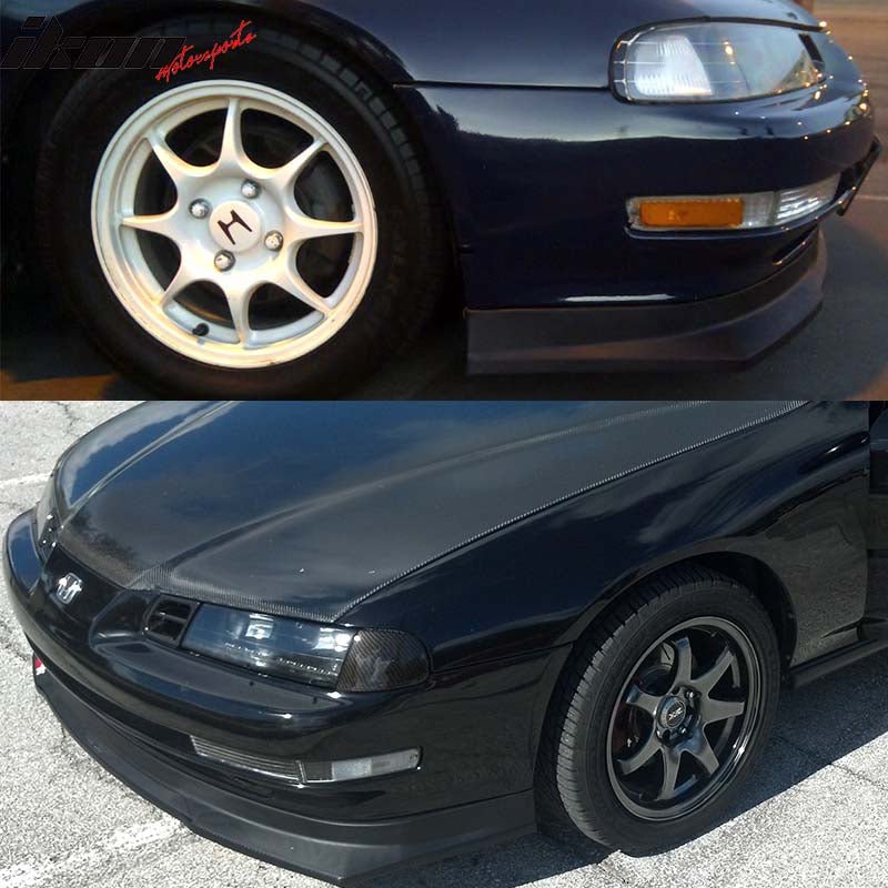 1992-1996 Prelude 2Dr HC1 Carbon Texture Front Bumper Lip Matte Bk PP