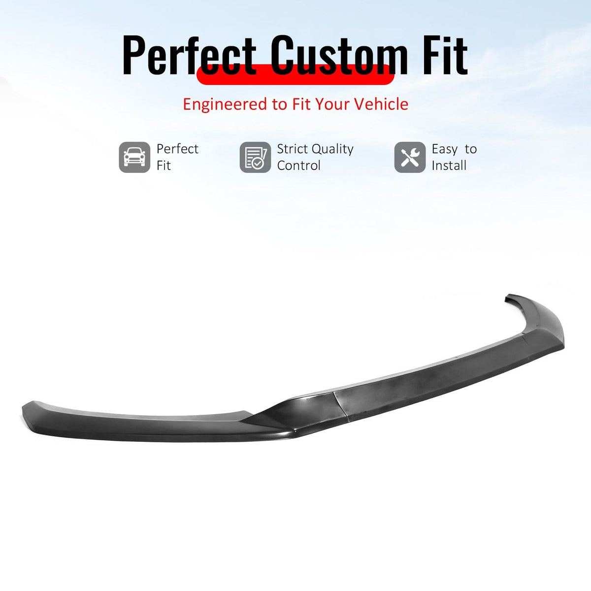 2017-2018 Hyundai Elantra GT Style Unpainted Front Bumper Lip PU 3PCS