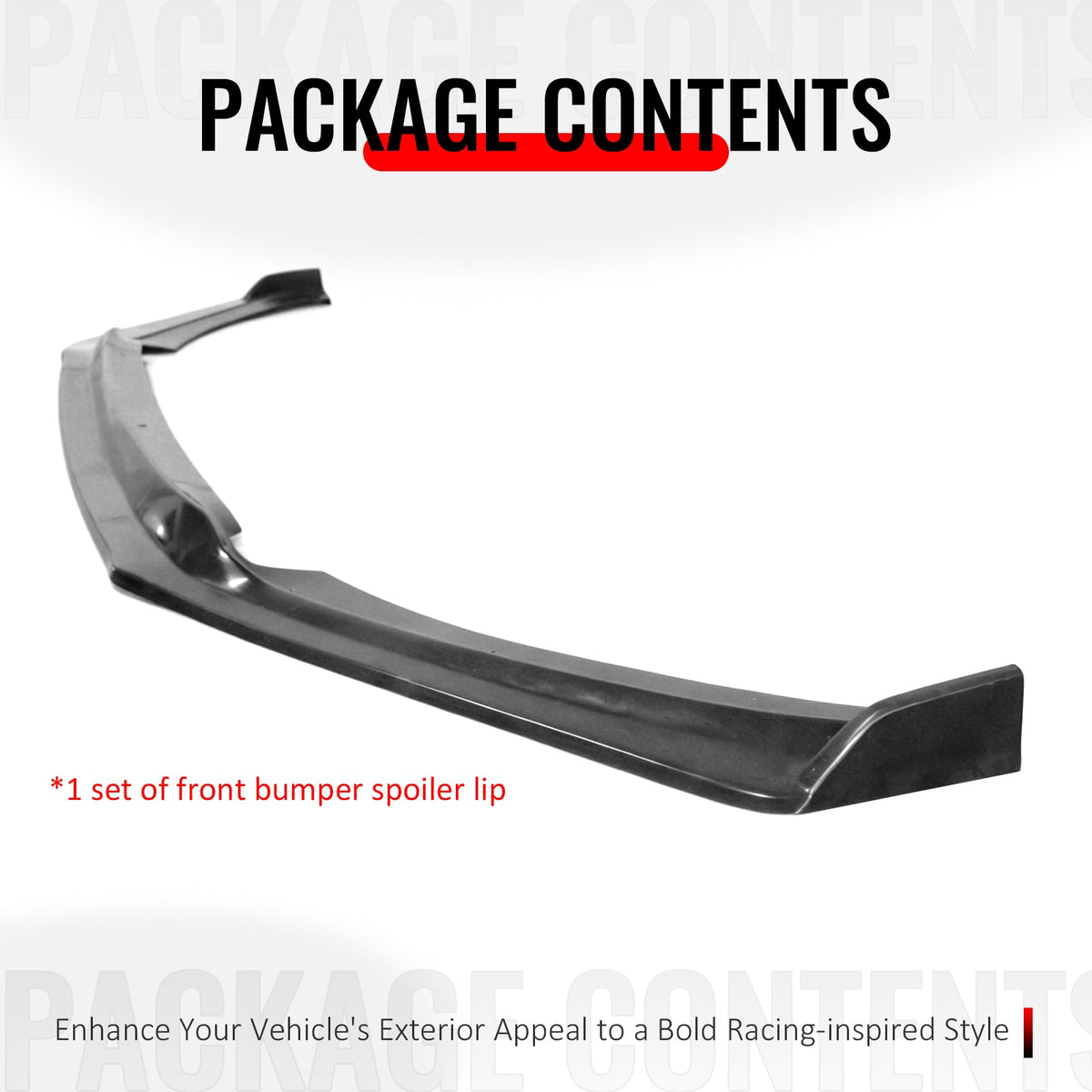 2017-2018 Hyundai Elantra IK4 Style PU Front Bumper Lip Unpainted 3PCS