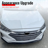2019-2020 Hyundai Elantra Sedan Unpainted Front Bumper Lip Spoiler PU 3PCS Set