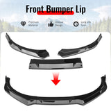 2024-2026 Hyundai Elantra IKON Style Gloss Black Front Bumper Lip PP 3PCS