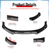 2024-2026 Hyundai Elantra IKON Style Gloss Black Front Bumper Lip PP 3PCS