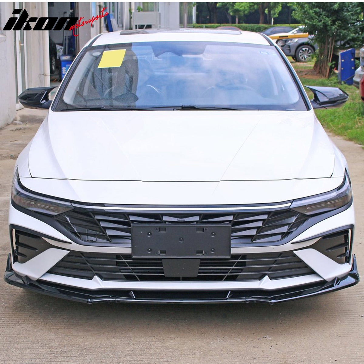 2024-2026 Hyundai Elantra IKON Style Gloss Black Front Bumper Lip PP 3PCS
