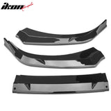 2024-2026 Hyundai Elantra IKON Style Gloss Black Front Bumper Lip PP 3PCS
