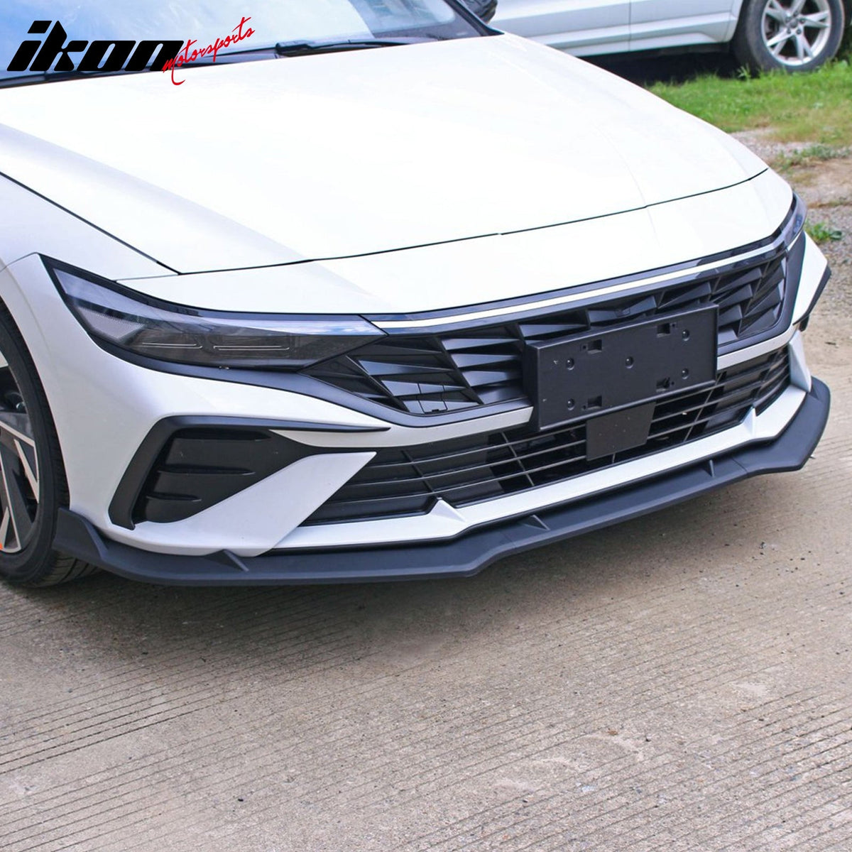 2024-2026 Hyundai Elantra IKON Style Matte Black Front Bumper Lip PP 3PCS