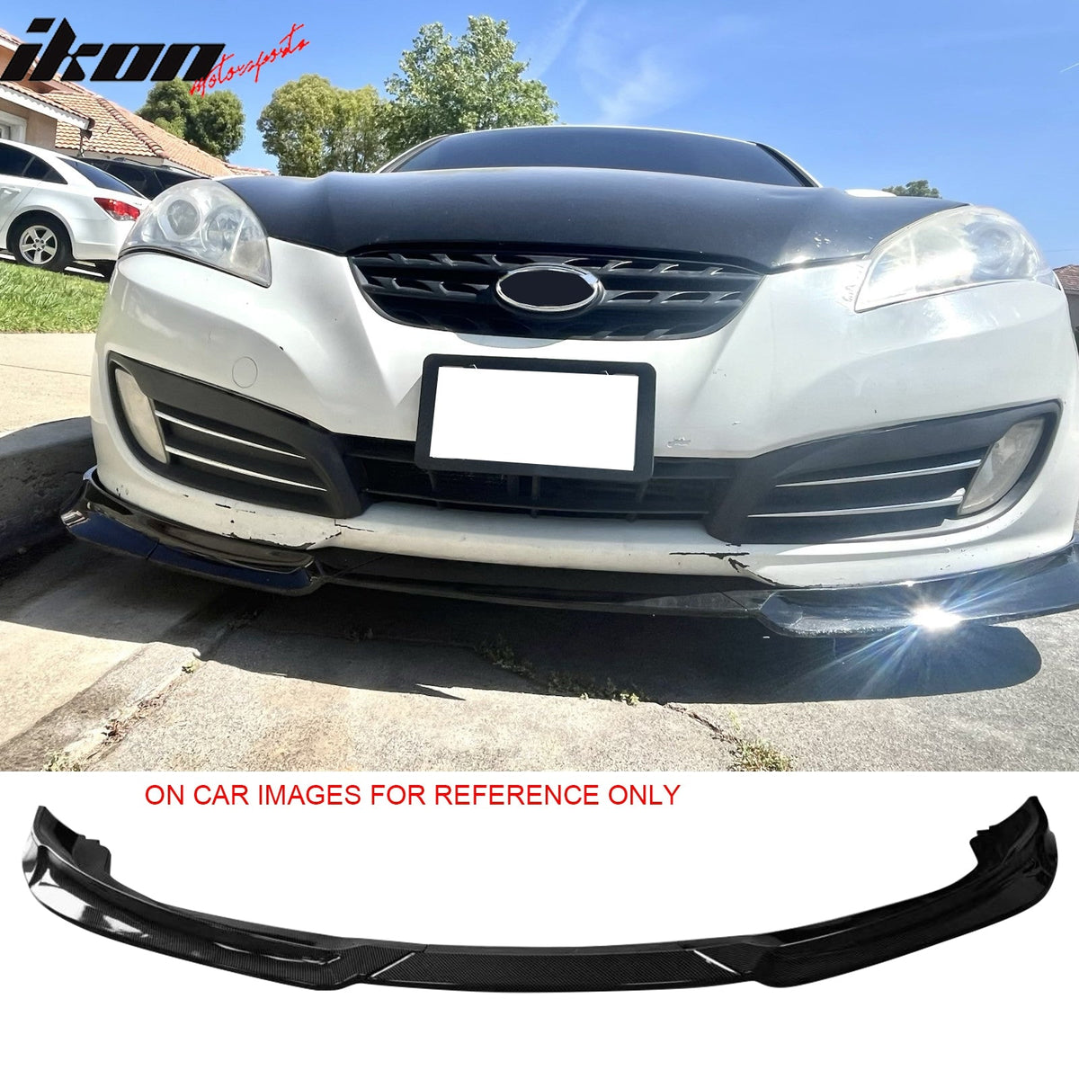 2010-2012 Hyundai Genesis Coupe KS Style Carbon Fiber Print Front Bumper Lip PP