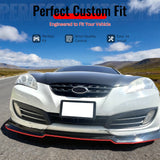 2010-2012 Hyundai Genesis Coupe KS Style Matte Black Front Bumper Lip PP