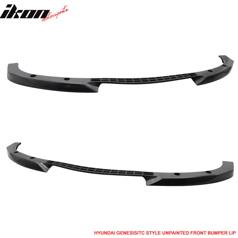 2010-2012 Hyundai Genesis Coupe Type C Unpainted Front Bumper Lip PU