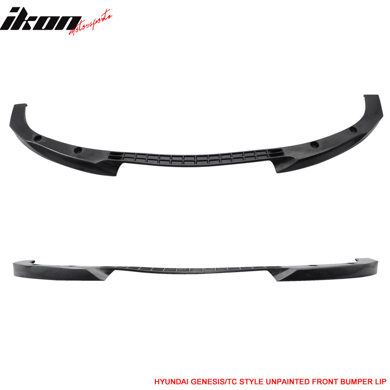 2010-2012 Hyundai Genesis Coupe Type C Unpainted Front Bumper Lip PU