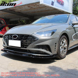 2020-2023 Hyundai Sonata CK Style Carbon Fiber Print Front Bumper Lip PP 3PCS