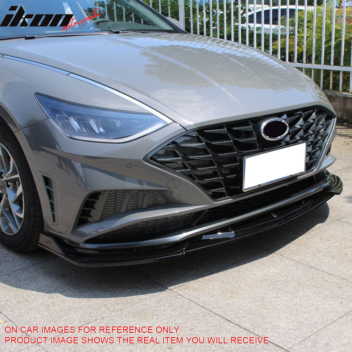 2020-2023 Hyundai Sonata CK Style Carbon Fiber Print Front Bumper Lip PP 3PCS