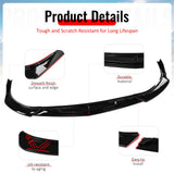 2020-2023 Hyundai Sonata CK Style Gloss Black Front Bumper Lip PP 3PCS