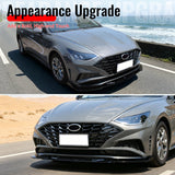2020-2023 Hyundai Sonata CK Style Gloss Black Front Bumper Lip PP 3PCS