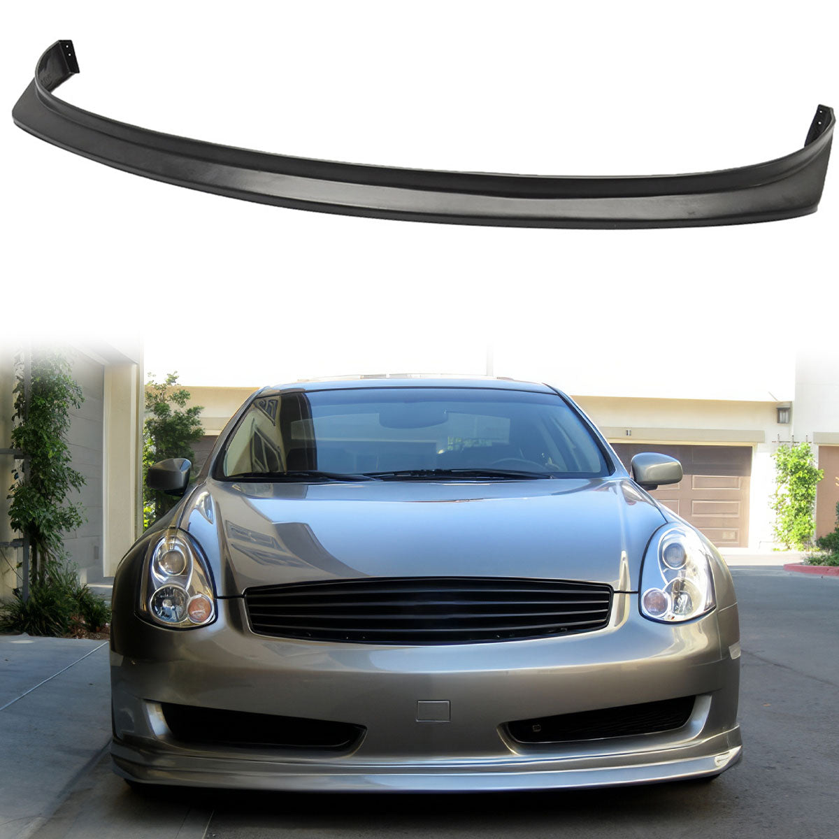 2006-2007 Infiniti G35 2Dr Sport Unpainted Front Bumper Lip Spoiler PU