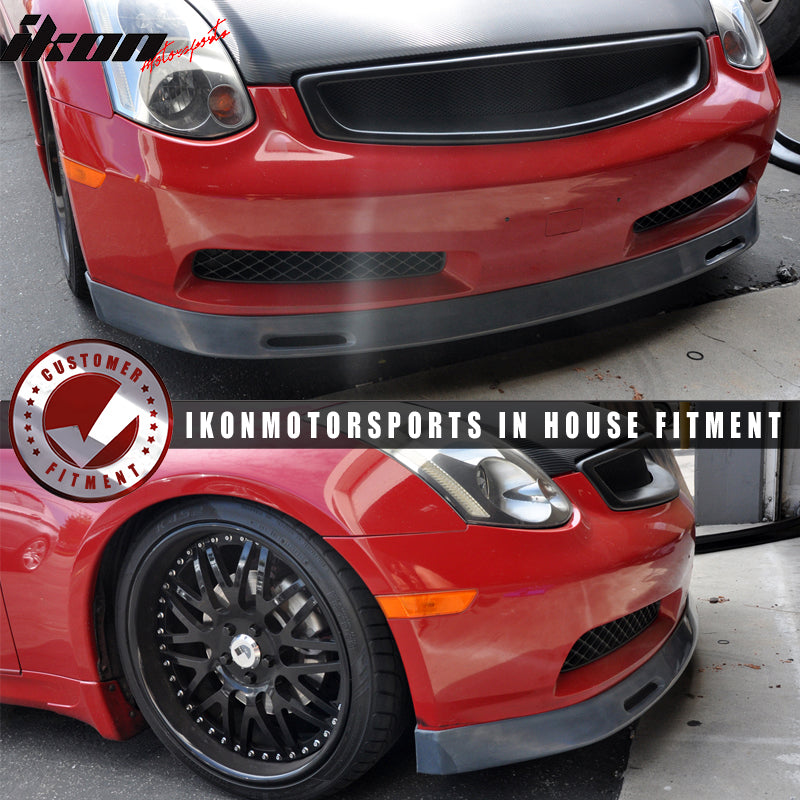 2003-2007 Infiniti G35 Coupe 2Dr BYS Front Bumper Lip Spoiler PU