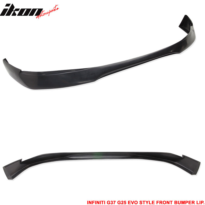 2010-2013 Infiniti G25 G37 4Dr Sedan EVO Front Bumper Lip Spoiler PU