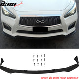 2014-2017 Infiniti Q50 Q50S Sport Model Painted Front Bumper Lip ABS