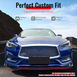2017-2022 INFINITI Q60 V2 JDM Carbon Fiber Print Front Bumper Lip PP