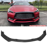 2017-2022 INFINITI Q60 V2 JDM Carbon Fiber Print Front Bumper Lip PP