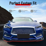 2017-2022 INFINITI Q60 V2 JDM Gloss Black Front Bumper Lip Spoiler PP