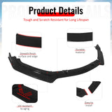 2017-2022 INFINITI Q60 V2 JDM Gloss Black Front Bumper Lip Spoiler PP