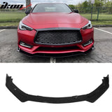 2017-2022 INFINITI Q60 V2 JDM Gloss Black Front Bumper Lip Spoiler PP