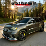 2017-2021 Jeep Grand Cherokee SRT Trackhawk IKON Style Matte Black Front Bumper Lip PP