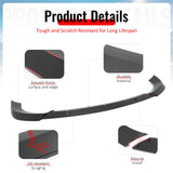 2017-2021 Jeep Grand Cherokee SRT Trackhawk IKON Style Matte Black Front Bumper Lip PP