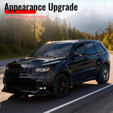 2017-2021 Jeep Grand Cherokee SRT Trackhawk IKON Style Matte Black Front Bumper Lip PP