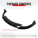 2017-2021 Jeep Grand Cherokee SRT Trackhawk IKON V2 Style Gloss Black Front Bumper Lip ABS
