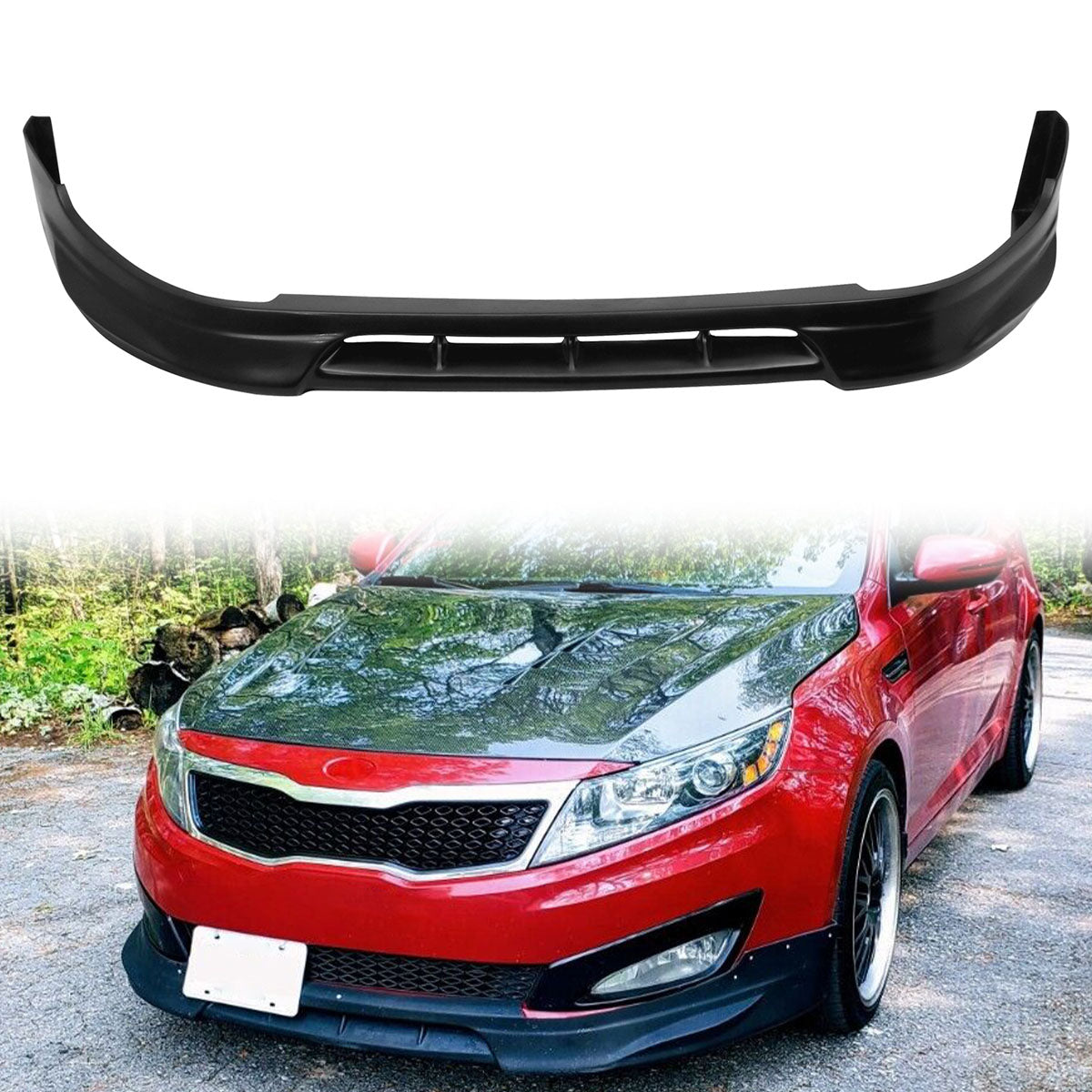2011-2013 Kia Optima Base ONLY IKON Style Front Bumper Lip Splitter PU