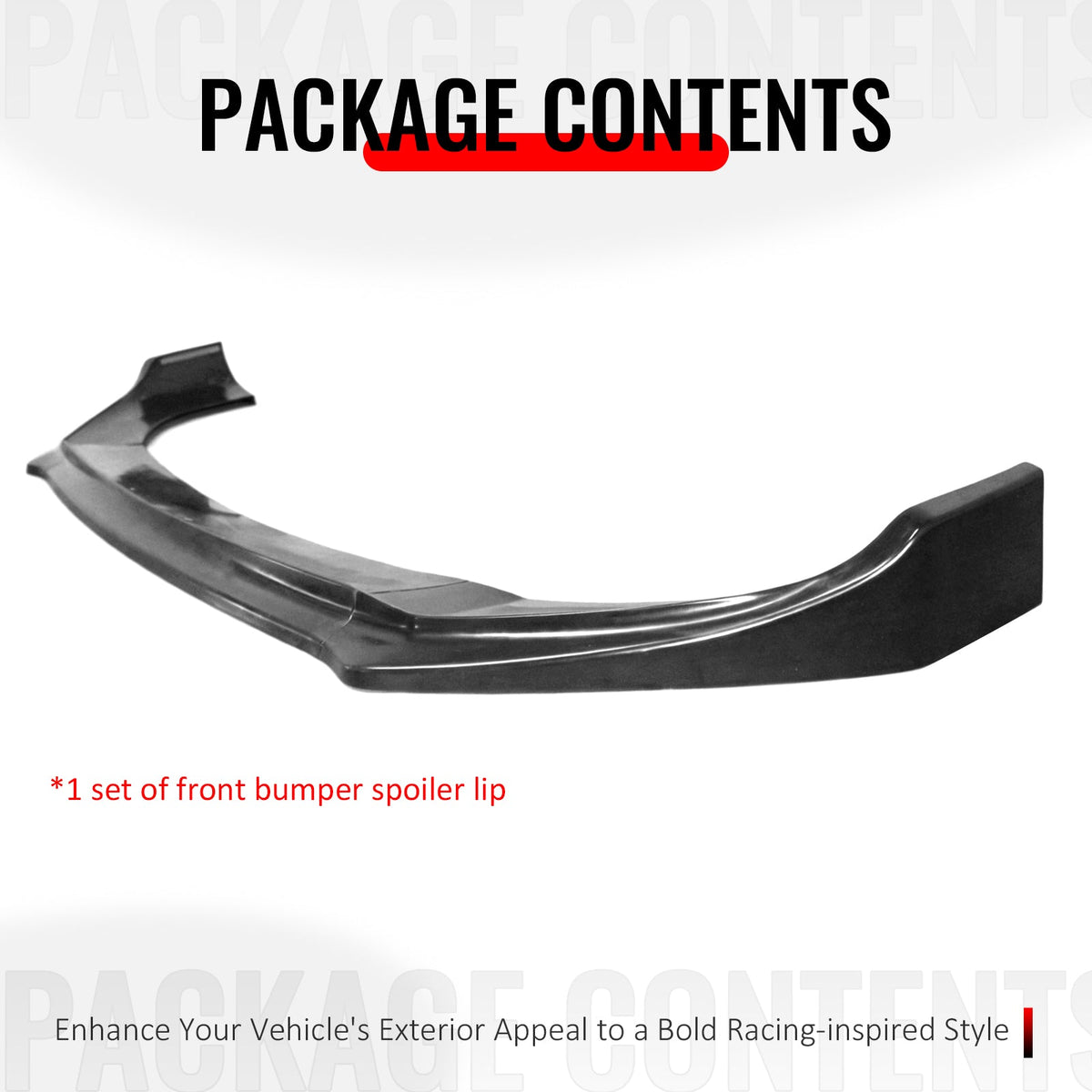 2023-2025 Kia Soul IKCS Style 3PCS Front Bumper Lip Unpainted PU
