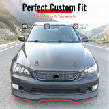 2001-2005 Lexus IS300 Sedan & Wagon GR Style Front Bumper Lip Spoiler Carbon Fiber Print PP 3PCS