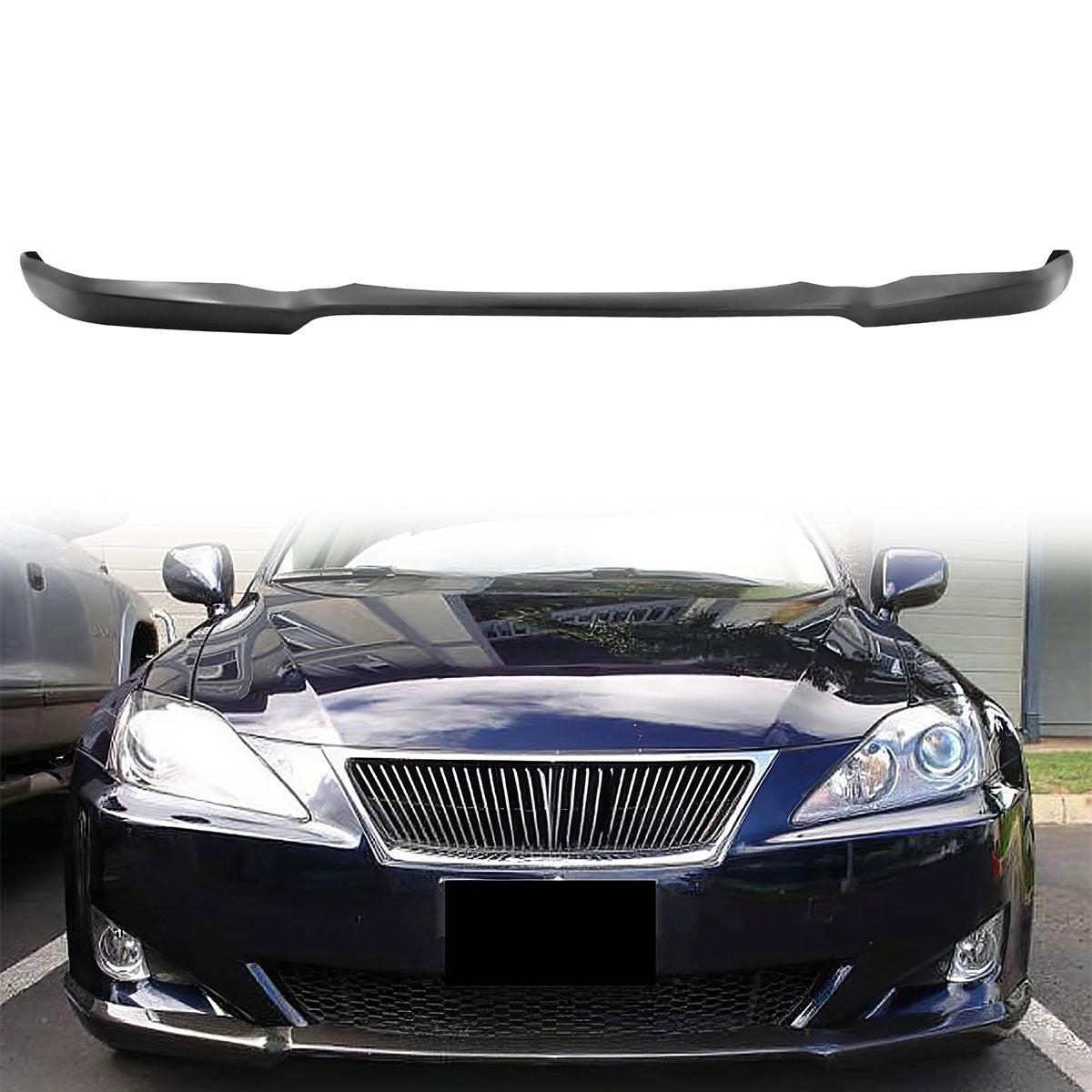 2006-2008 Lexus IS250 IS50 DS Unpainted Black Front Bumper Lip PU