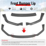 2014-2016 Lexus IS F Sport Sedan IKON 2 Style Front Bumper Lip Lower Spoiler 3PCS Carbon Fiber Print PP