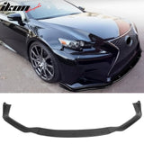 2014-2016 Lexus IS F Sport Sedan IKON 2 Style Front Bumper Lip Lower Spoiler 3PCS Gloss Black PP