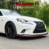 2014-2016 Lexus IS F Sport 4Dr IKON 3 Style 3PCS Front Bumper Lip Matte Black PP