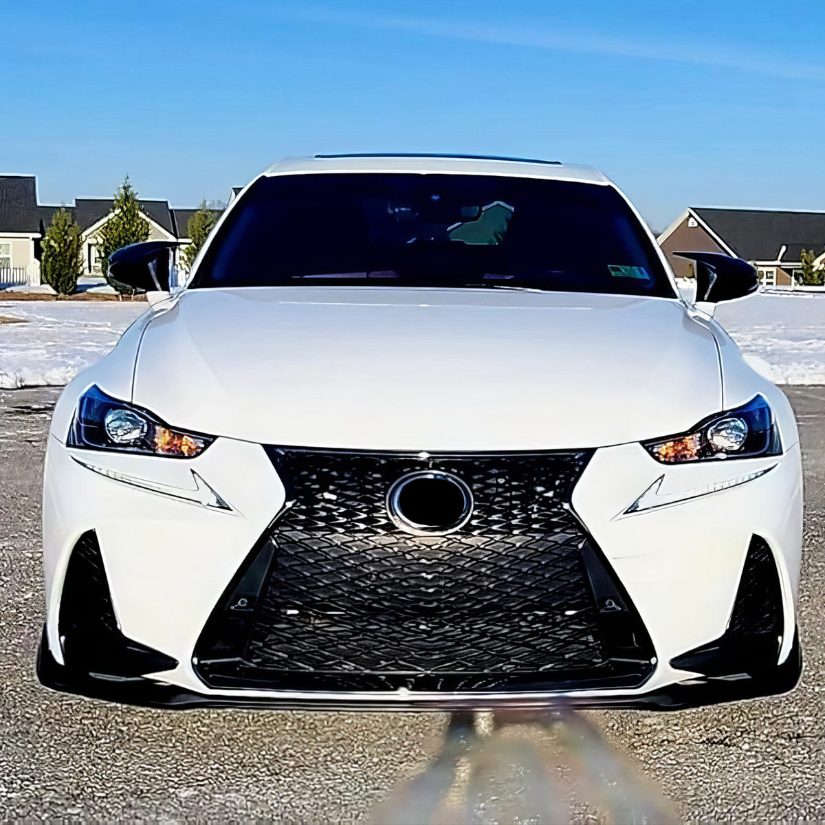 2017-2020 Lexus IS Artisan Style Front Bumper Lip Guard Gloss Black PP