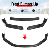 2017-2020 Lexus IS200t IS300 IS350 IKON Style Front Bumper Lip Lower Spoiler 3PCS Gloss Black PP