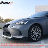 2017-2020 Lexus IS200t IS300 IS350 IKON Style Front Bumper Lip Lower Spoiler 3PCS Gloss Black PP