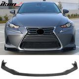 2017-2020 Lexus IS200t IS300 IS350 IKON Style Front Bumper Lip Lower Spoiler 3PCS Matte Black PP
