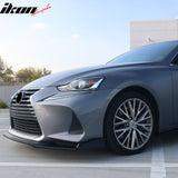 2017-2020 Lexus IS200t IS300 IS350 IKON Style Front Bumper Lip Lower Spoiler 3PCS Matte Black PP