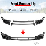 2020-2026 Land Rover Defender 90/110/130 Front Bumper Lip IKON V1 Style Gloss Black ABS Plastic Air Dam Chin Spoiler Protector Splitter 4PC