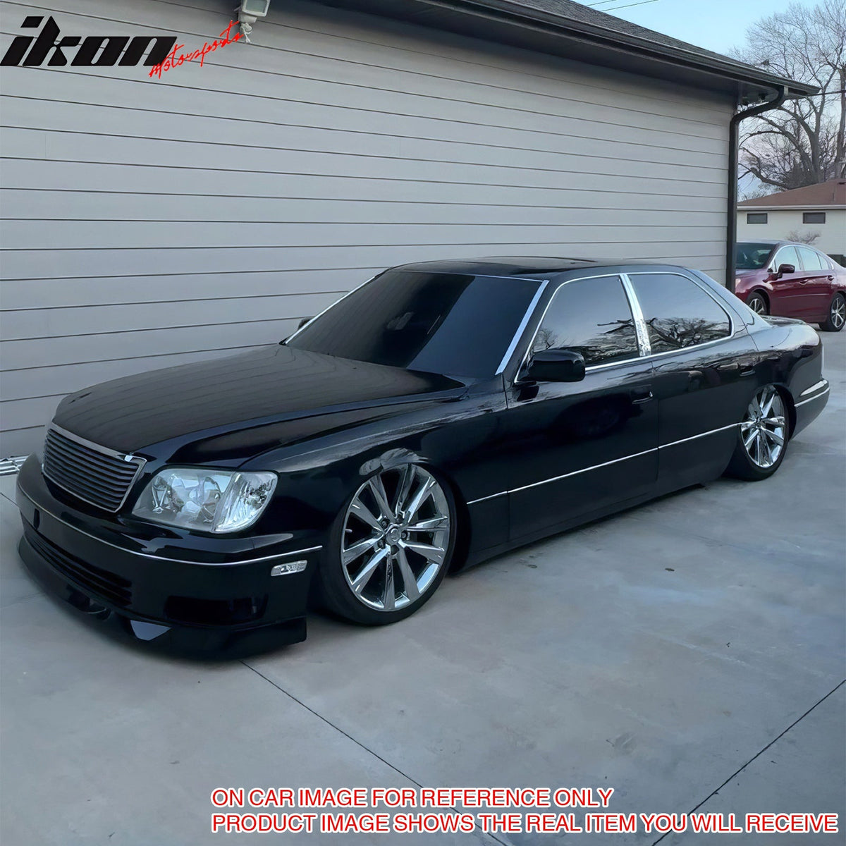 1998-2000 Lexus lS400 VIP Style Unpainted Black Front Bumper Lip PU
