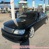 1998-2000 Lexus lS400 VIP Style Unpainted Black Front Bumper Lip PU