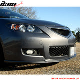 2007-2009 Mazda 3 Type-K Black Front Bumper Lip Splitter PU Sedan