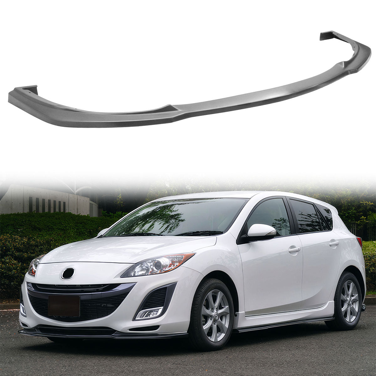 2010-2011 Mazda 3 JDM Style Unpainted Front Bumper Lip Chin Spoiler PU