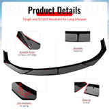 2019-2026 Mazda 3 Sedan IKON Style Gloss Black Front Bumper Lip PP 3PCS